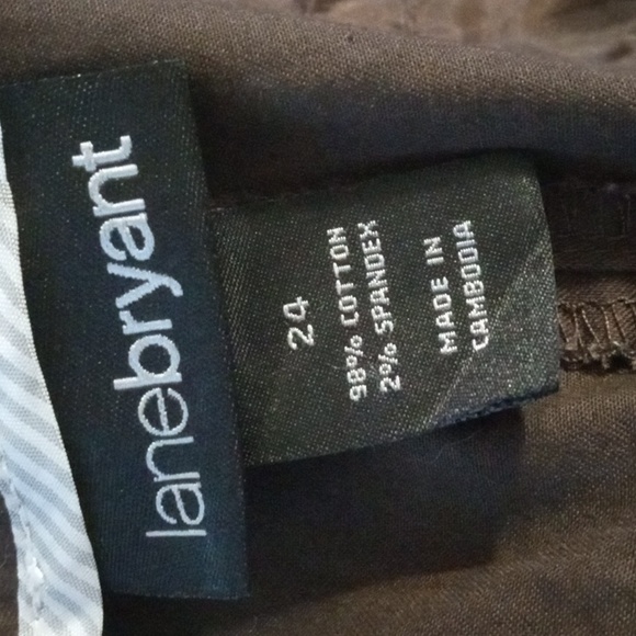 Lane Bryant Brown Cropped Pants 24 - Picture 7 of 7